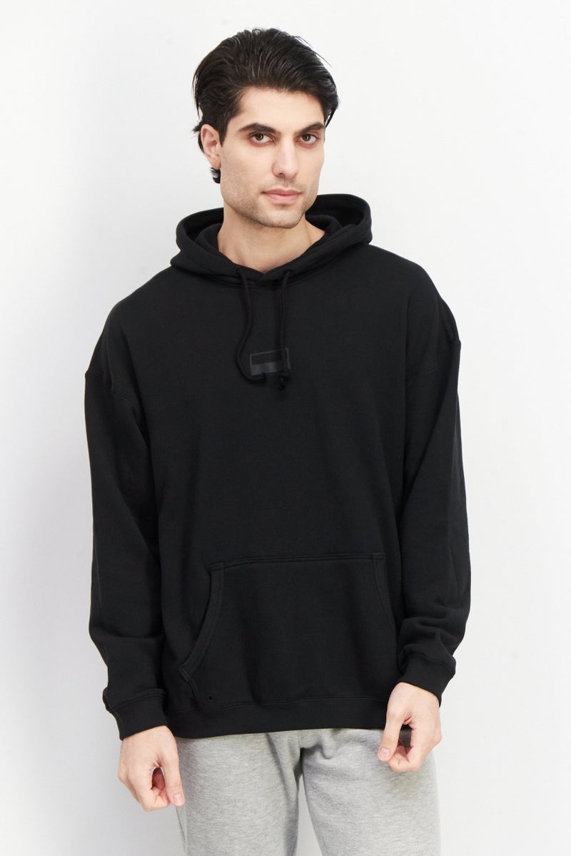 adidas Originals Men Sportswear Fit Hooded Long Sleeve Sweatshirt, Black  - Image 1
