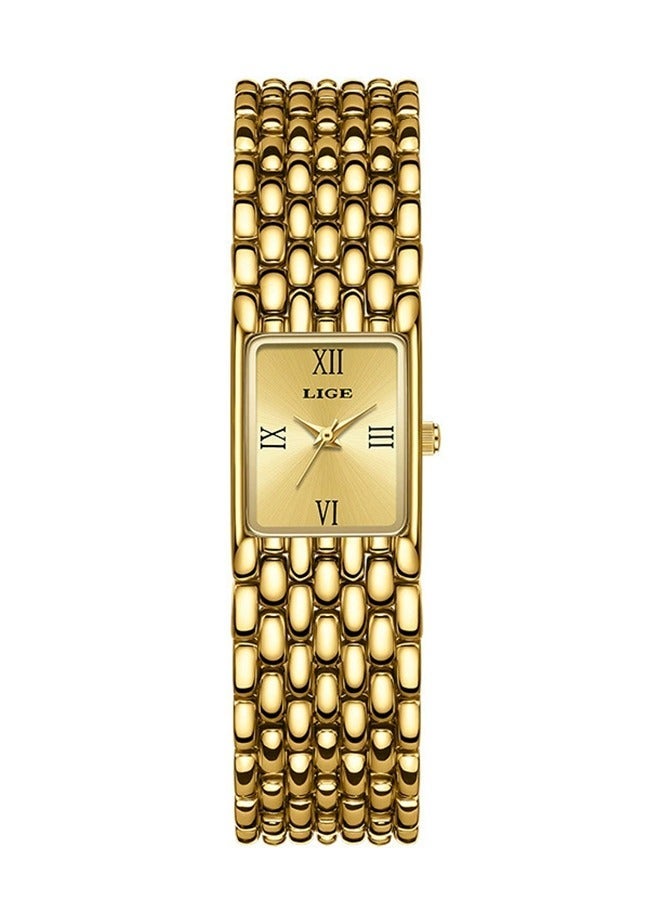 لييج ساعات LIGE للستات، شيك من ستانلس ستيل مقاوم للمياه، كواتز، انالوج - Image 2