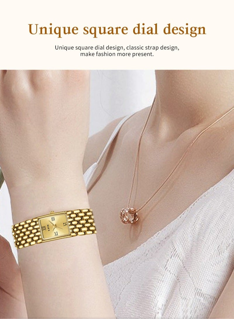 لييج ساعات LIGE للستات، شيك من ستانلس ستيل مقاوم للمياه، كواتز، انالوج - Image 4