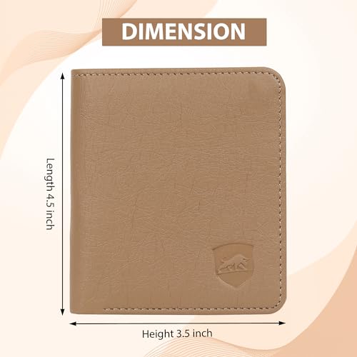 SAMTROH Men's Artificial Leather Wallet | Mini Slim Wallet with 3 Card Slots, Coin Pocket & Secret Compartment | Compact Casual Multi Compartment Purse for Men and Boys (Beige) - Image 4