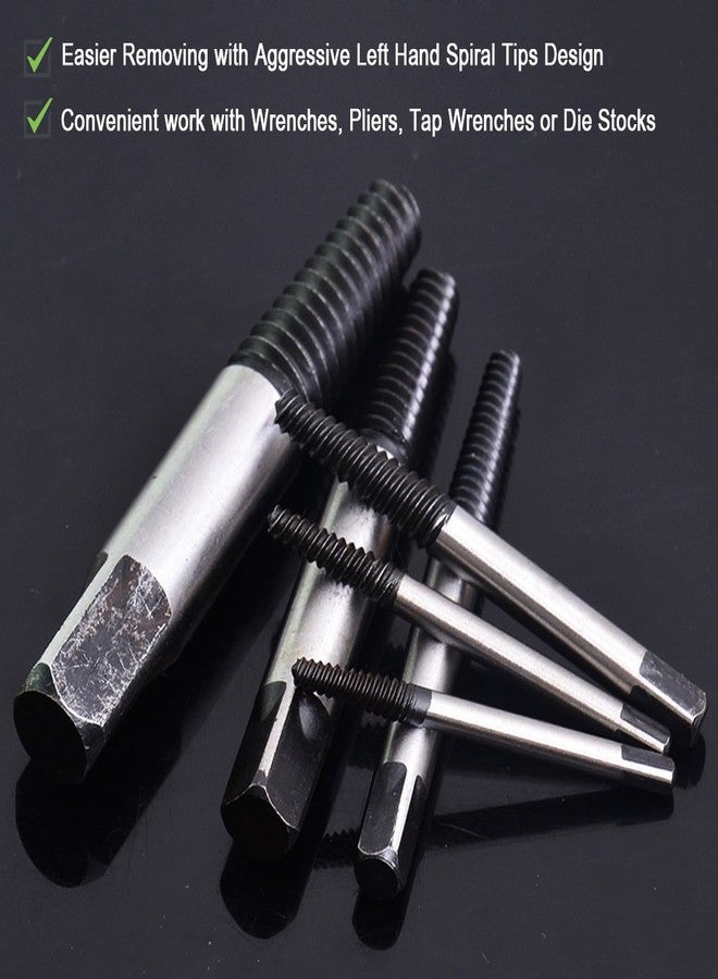 CenterZ 6pcs Stripped Screw Extractor, Damaged Bolt Remover Set - Ideal Left Hand Spiral Removal Tool Kit with Storage Case for 1/8 to 1 inch Thread Broken Stud, Screw, Bolt, Small Pipe Easy Back Out - Image 3