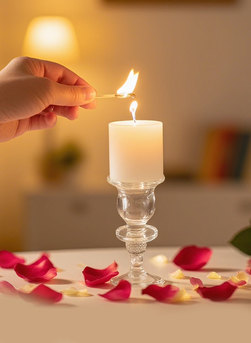 6 Per box of milky white vanilla scented candles with a cylindrical diameter and height of 5cm/2inch. Natural fragrance smokeless aromatherapy candles Perfect for Wedding, Parties, Spas, Home Gatherings and Dinner - Image 5