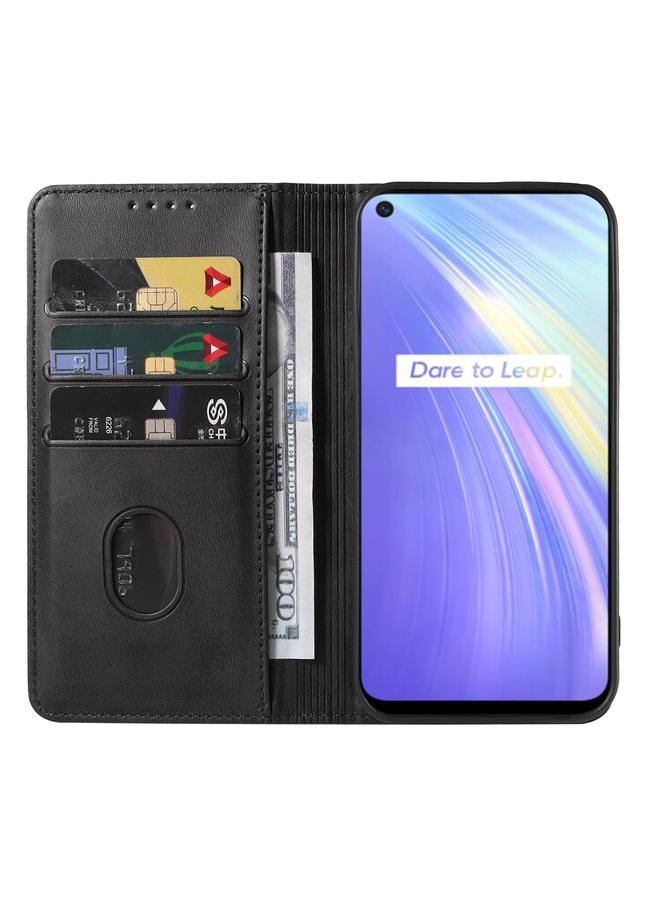 اس-توب جراب هاتف Realme 6 بإغلاق مغناطيسي من الجلد - Image 2