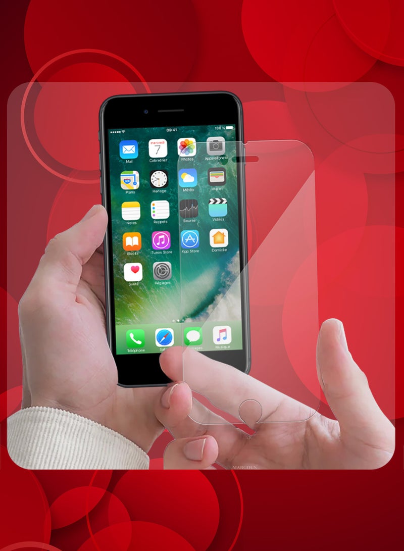 CATANES (For Apple iPhone 7 Plus)  Screen Protector Shockproof Anti Bubble Tempered Glass - Clear - Image 5