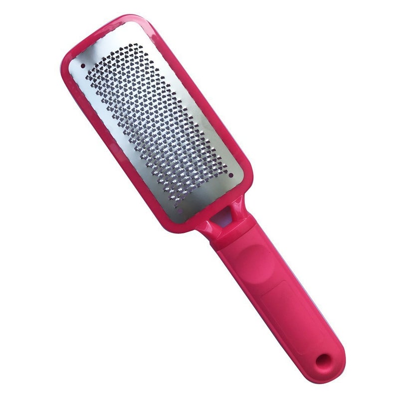 Generic Stainless Steel Foot File Scrubber Pedicure Tool Rose Red 