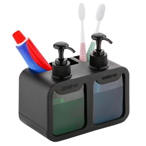 BENAVJI Outdoor Living Twin Designe Liquid Soap Dispenser, 300ml, Multipurpose Refillable Plastic Pump for Hand Wash, Dish Wash, Shampoo, Kitchen, Bathroom, and Household Use - Image 1