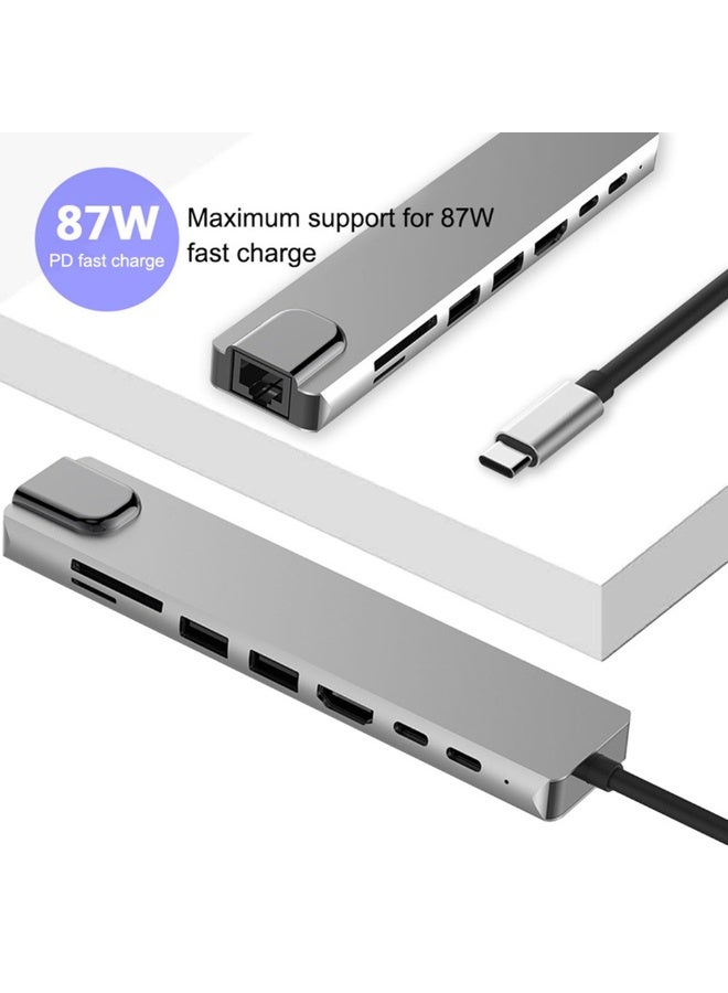 8-in-1 USB-C Docking Station USB 3.0 PD Hub With Charging Ethernet HDMI 4K TF/SD Card Reader for MacBook and Other Devices-Premium Quality. Ultimate Performance - Image 4