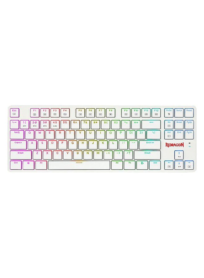 Redragon K539 Anubis Wireless RGB Mechanical Gaming Keyboard with Brown Switch - 2.4Ghz / Bluetooth 5.0 / Wired Type C White - Image 1