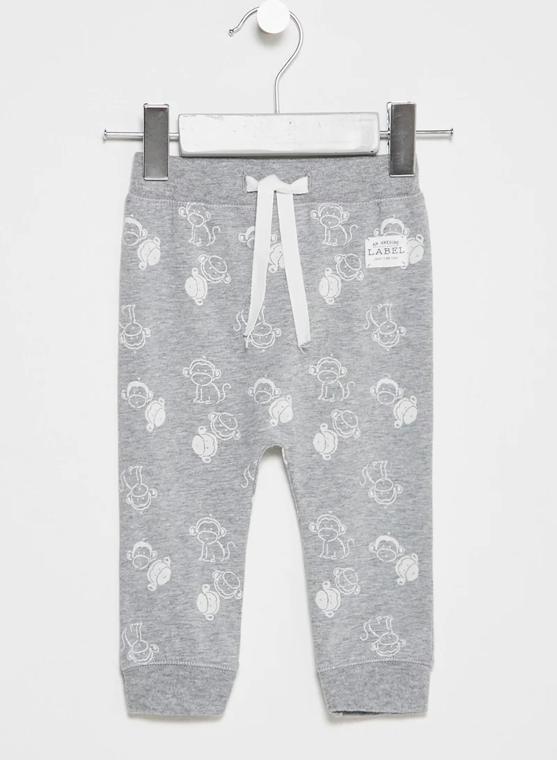 NAME IT Infant Feabe Printed Sweatpants