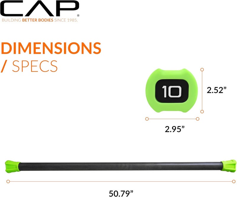 CAP Barbell Weighted Workout Bar | 5-20 lb | Multiple Options - Image 4