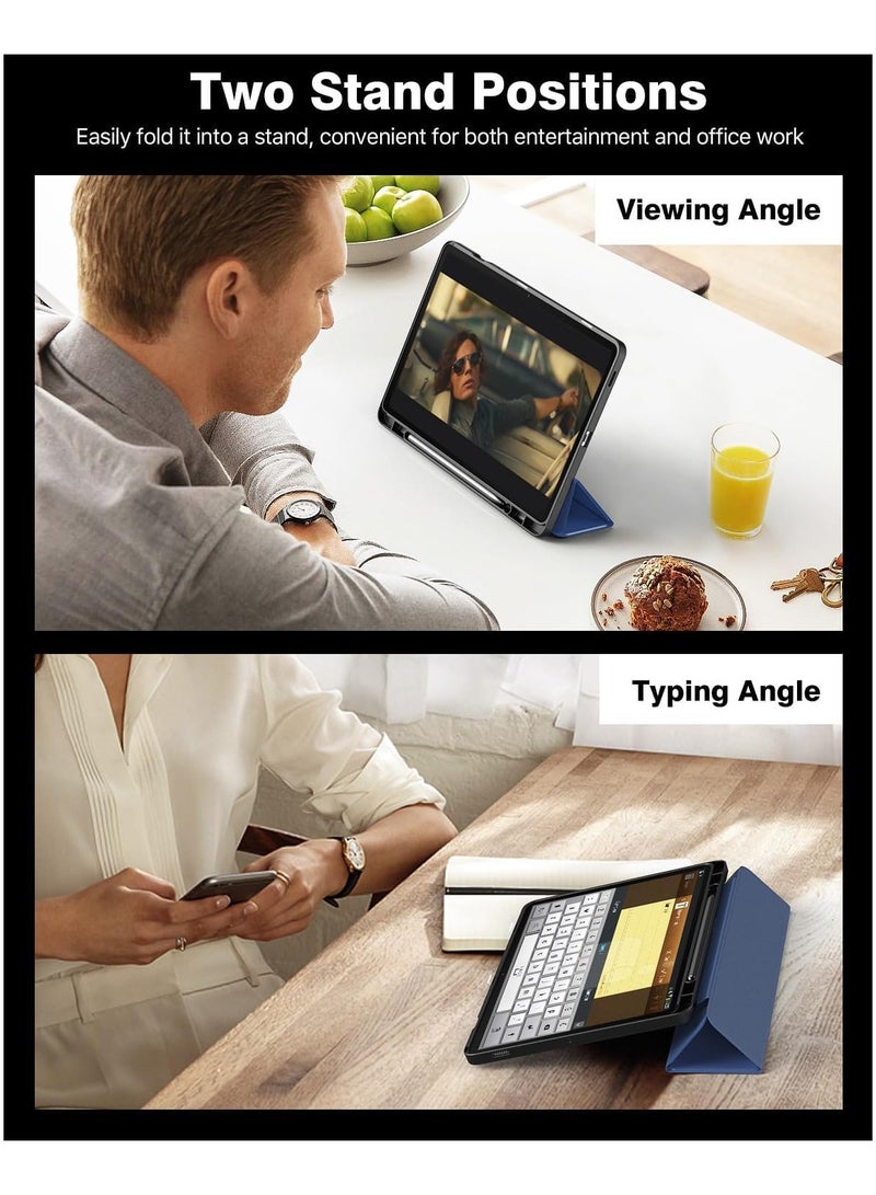 Smart Case For Xiaomi Redmi Pad SE 11 inch Tablet 2023 Cover with Pencil Holder, Soft TPU Smart Stand Back Cover Auto Wake/Sleep (Blue) - Image 5