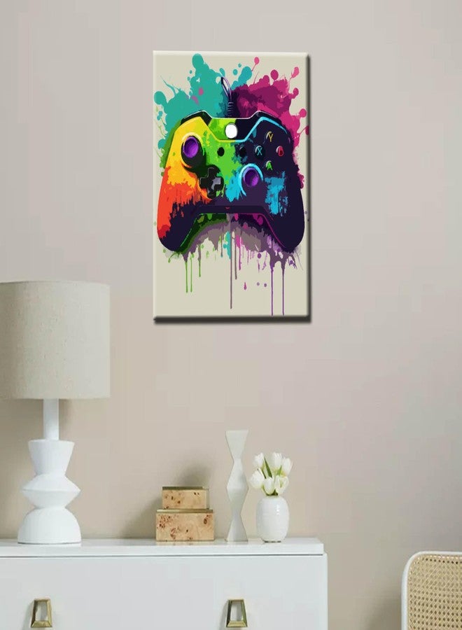 Aihonmin Watercolour Game DIY Paint by Numbers for Adults,Abstract Game Controller Paint by Numbers DIY Acrylic Painting Paintwork Crafts Home Wall Living Room Bedroom Decoration Gifts 16x20 Inch (DIY Frame) - Image 3