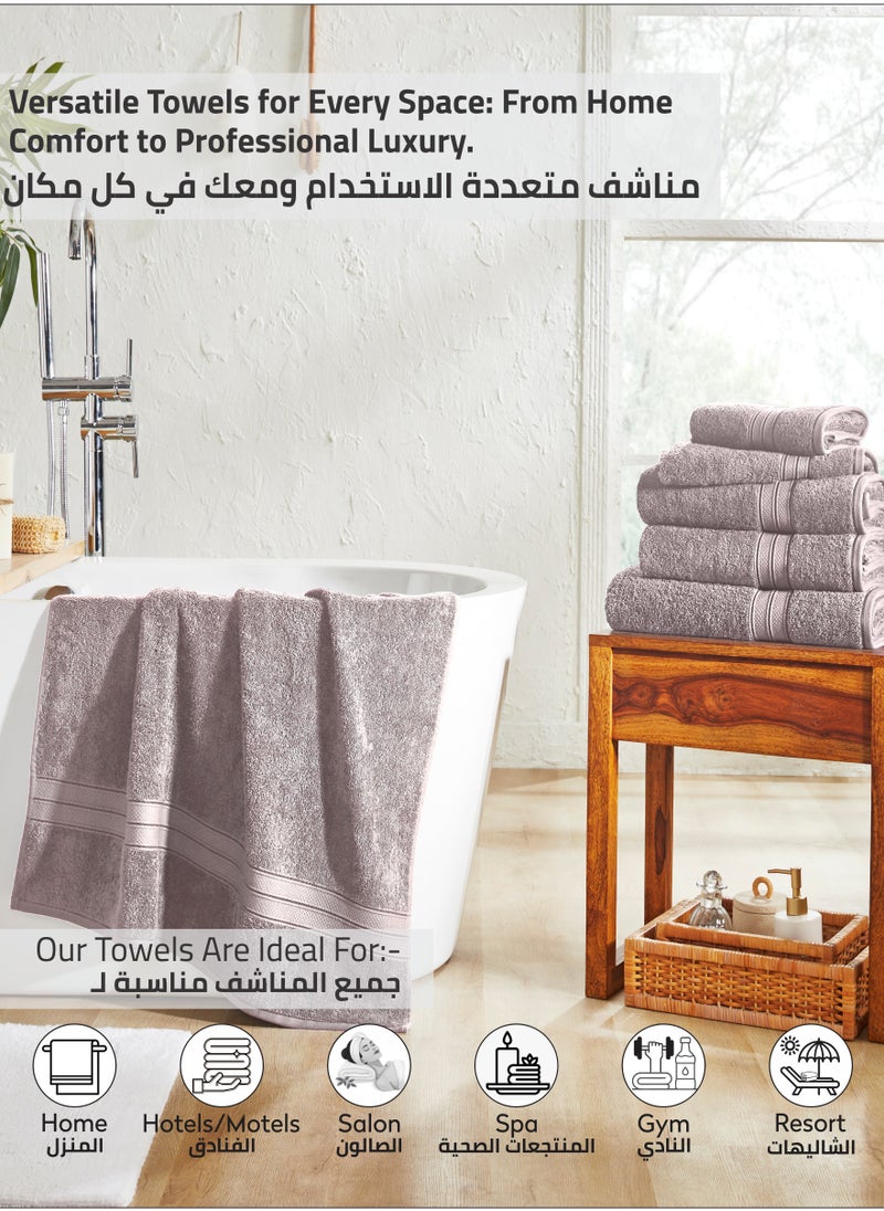 Donetella - Premium Towel 3-Pcs Set, 100% Combed Cotton 600 GSM, Highly Absorbent, Quick Dry Towel Set Include 1 Bath Towel, 1 Bath Sheet, 1 Hand Towel, Best Set for Bathroom Gym, Hotel And Spa,Violet Ice - Image 1
