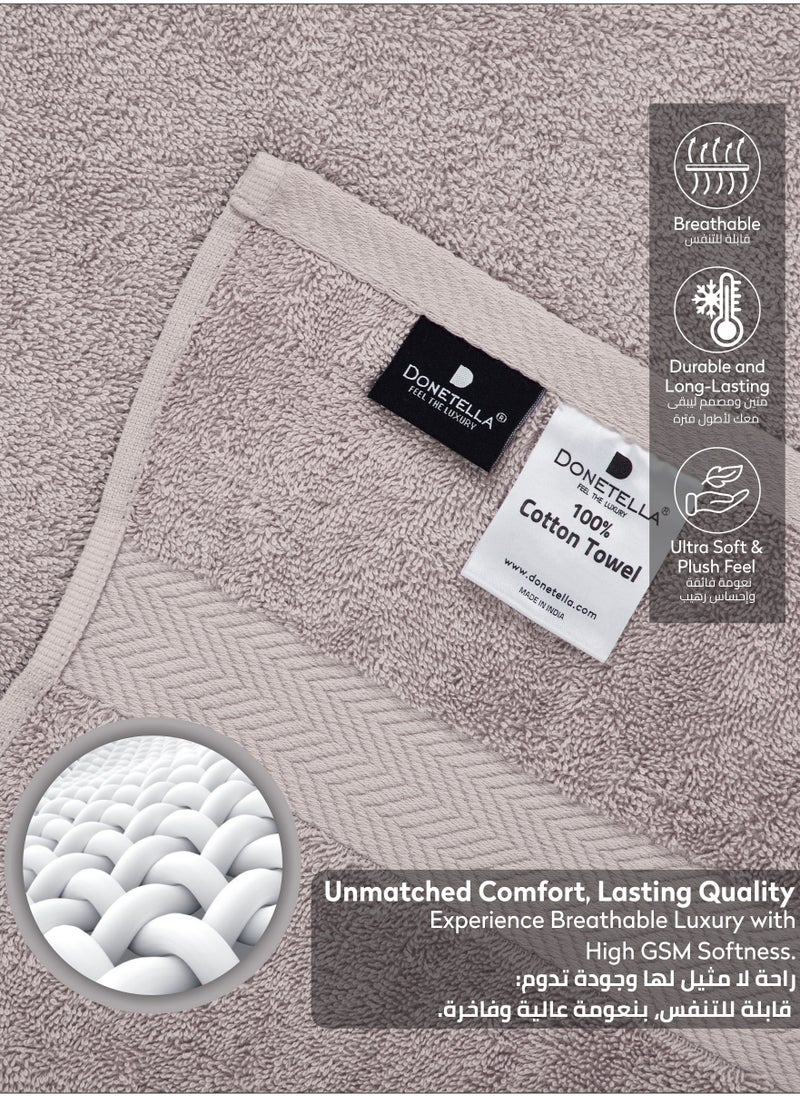 Donetella - Premium Towel 3-Pcs Set, 100% Combed Cotton 600 GSM, Highly Absorbent, Quick Dry Towel Set Include 1 Bath Towel, 1 Bath Sheet, 1 Hand Towel, Best Set for Bathroom Gym, Hotel And Spa,Violet Ice - Image 1