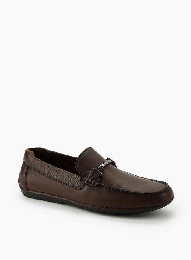 دوتشيني Men Horsebit Accent Leather Loafers