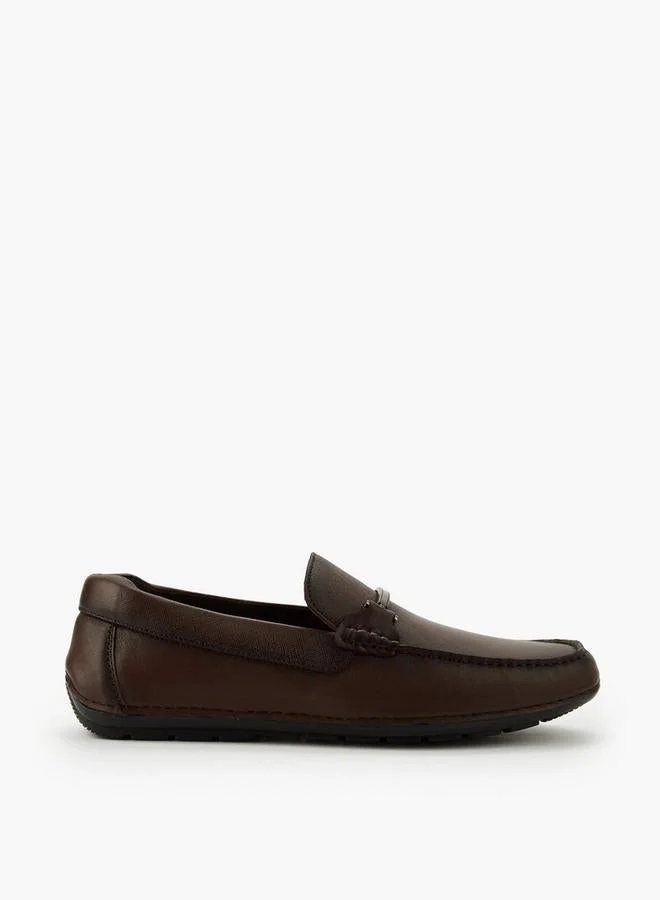 دوتشيني Men Horsebit Accent Leather Loafers