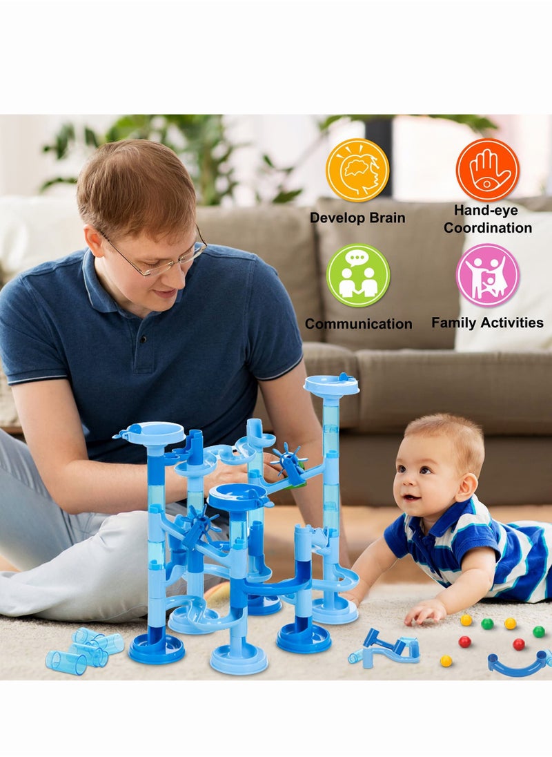 MEBEGIN - Marble Run Set 107 Pcs Marble Race Track for Kids with Water Mat Construction Building Block Toys Preschool STEM Educational Toy Gift for Boys Girls All Ages - Image 1