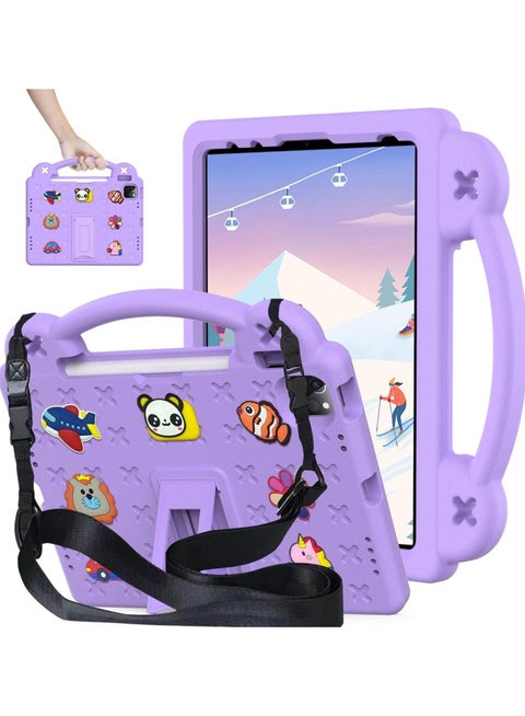 Shockproof Case Compatible with iPad 11th Generation 11 inch 2025 /iPad 10th Gen 10.9 Inch 2022 /iPad Air 5th Gen 2022/Air 4th Gen 2020 10.9 Inch/Pro 11 inch(2022/2021/2020/2018) Model, DIY Kids Cover with Pencil Holder Shoulder Strap