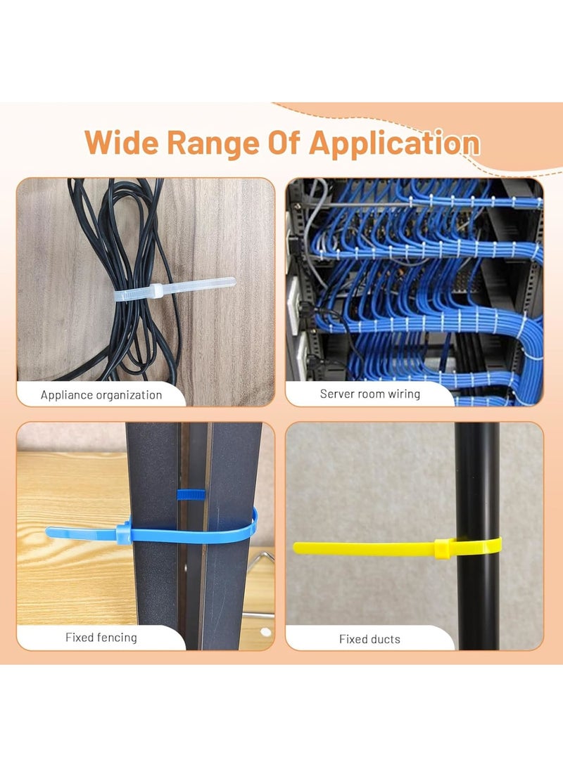 SYOSI Reusable Zip Ties, 6 Inch Heavy Duty Cable Ties with Colorful Releasable Lock, Small Wire Tie Wraps for Cord Management Organization, DIY, Home, Office, Garden, 120pcs, Multicolor - Image 5