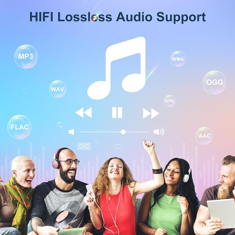 MECHEN مشغل MP3 MECHEN مع سبوتيفاي وواي فاي وبلوتوث، شاشة لمس 4.0 بوصة، أندرويد 9.0، مشغل MP4، متوافق مع أوديبل، راديو FM، أمازون ميوزك، متجر بلاي (H1 Pro) - Image 3