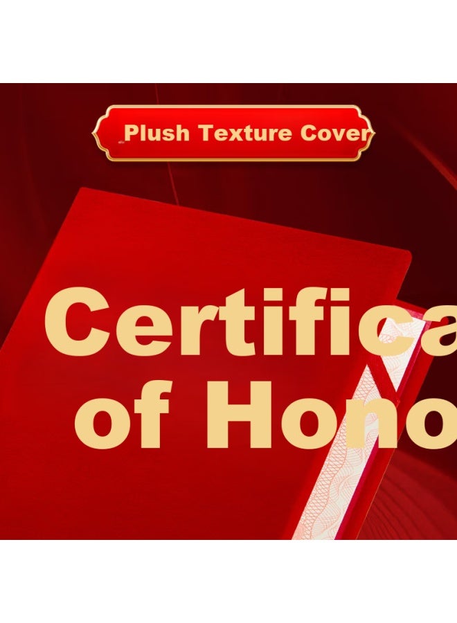 Kingdee Honor Certificate 8K/10Pcs Red Velvet Award Certificate Exquisite Gold Foil Graduation Certificate Customizable - Image 4