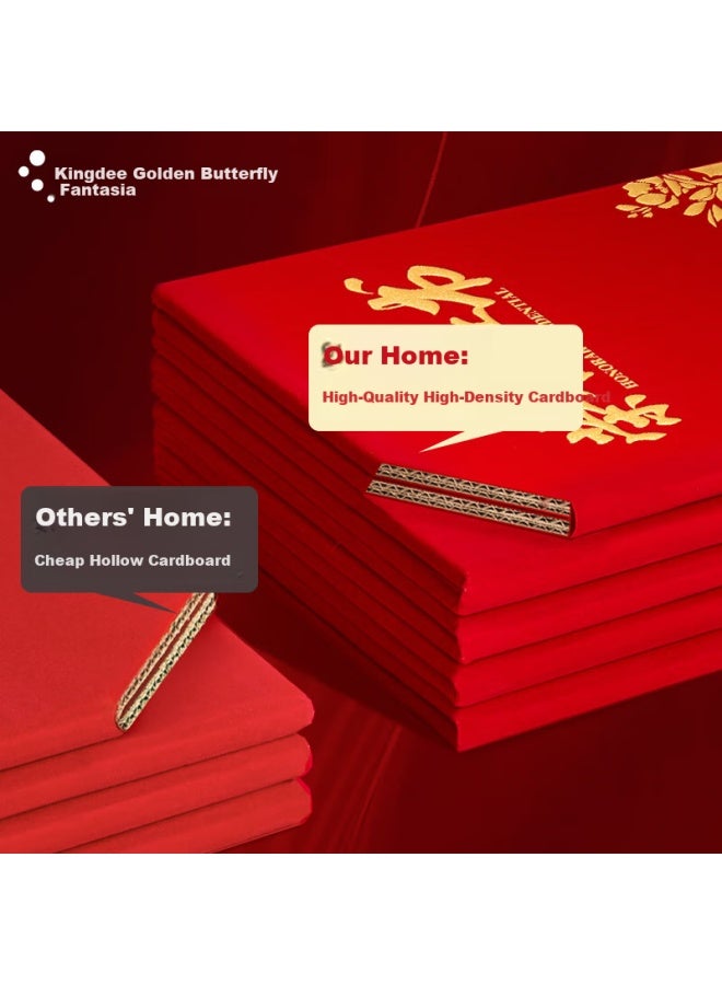 Kingdee Honor Certificate 8K/10Pcs Red Velvet Award Certificate Exquisite Gold Foil Graduation Certificate Customizable - Image 3
