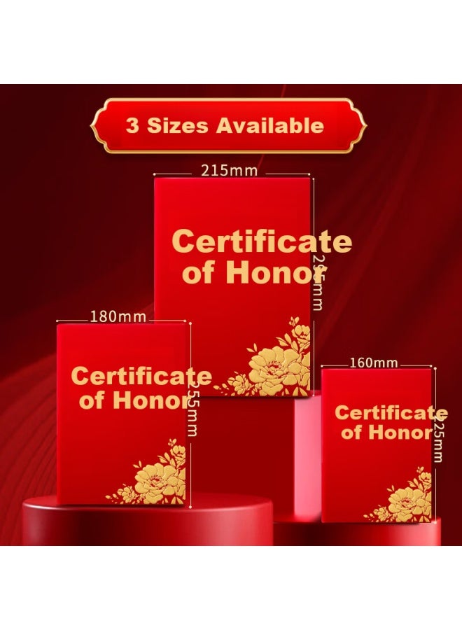 Kingdee Honor Certificate 8K/10Pcs Red Velvet Award Certificate Exquisite Gold Foil Graduation Certificate Customizable - Image 2