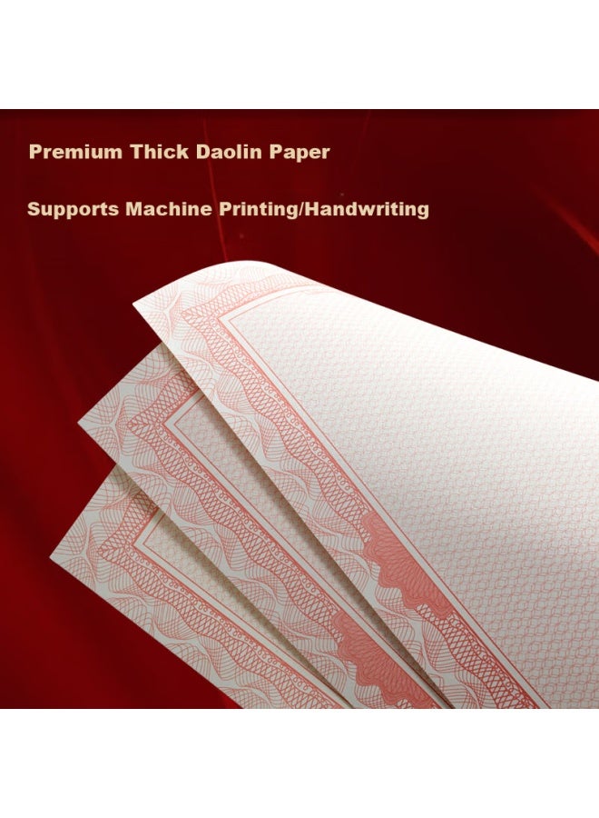 Kingdee Honor Certificate 8K/10Pcs Red Velvet Award Certificate Exquisite Gold Foil Graduation Certificate Customizable - Image 5