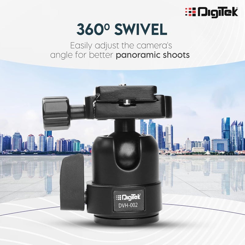 Digitek ® (DVH 002) رأس كرة خفيف الوزن مع لوحة إفراج سريعة - Image 3