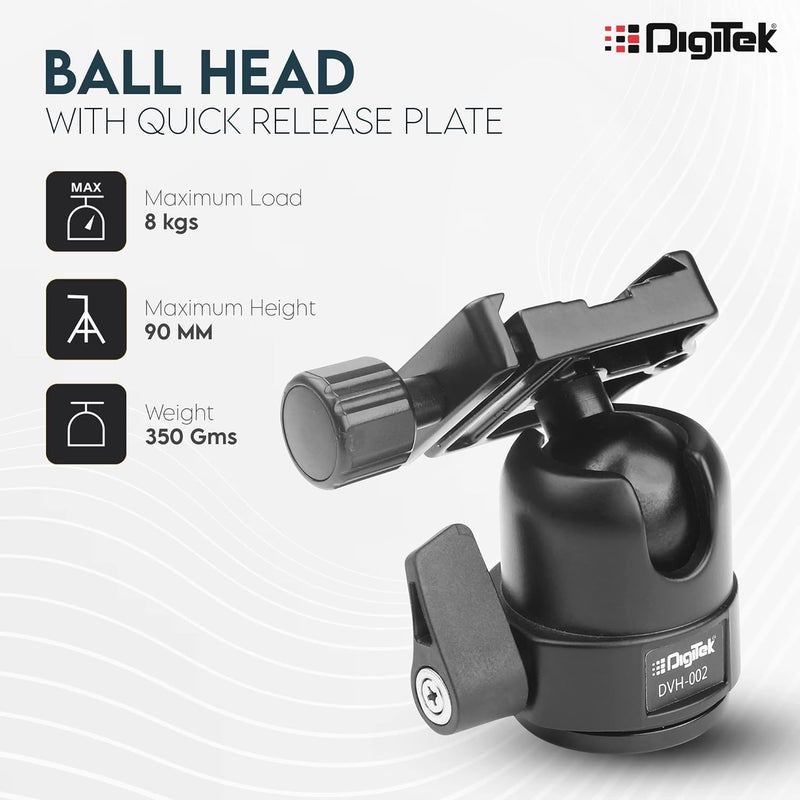 Digitek ® (DVH 002) رأس كرة خفيف الوزن مع لوحة إفراج سريعة - Image 2