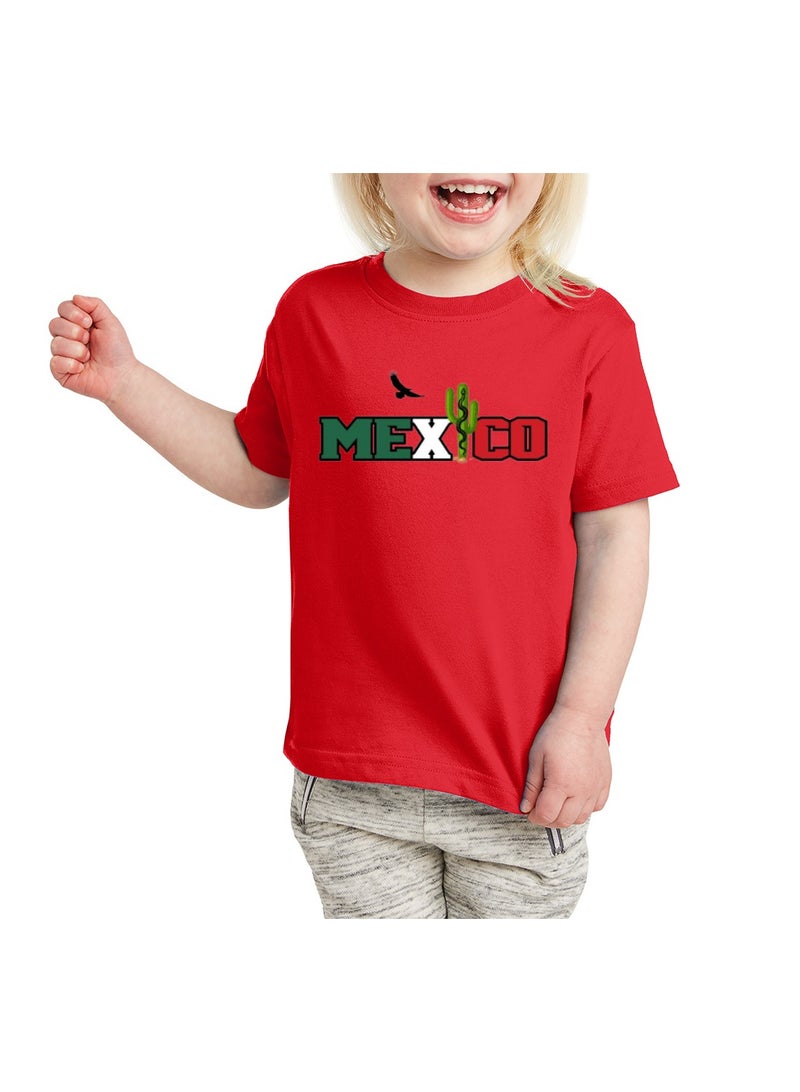 PRINTSHOP4ME Mexican Kids Girls T-Shirt-100% Cotton-Comfortable & Stylish Design For Kids-Half Sleeve Tshirt For Girls-Gift For Girls|Round Neck Tshirt For Girls - Image 1