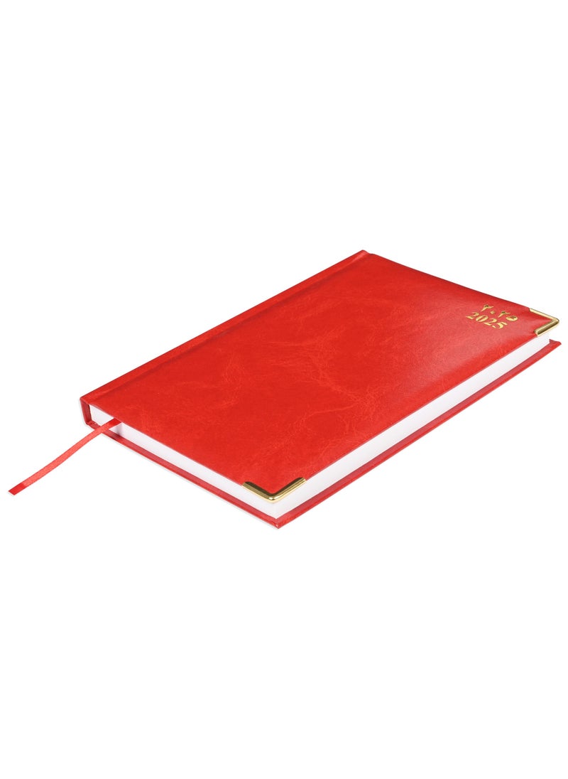 FIS FIS Diary 2025 Arabic/English (Saturday & Sunday Combined) A5, Red - FSDI92AE25RE  - Image 1