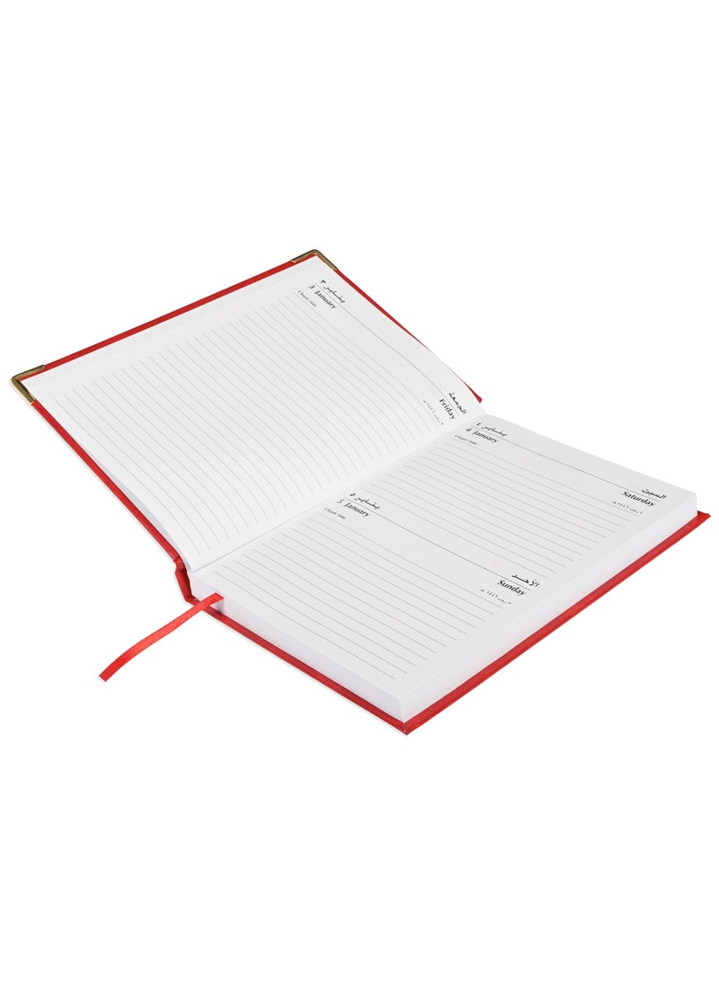 FIS FIS Diary 2025 Arabic/English (Saturday & Sunday Combined) A5, Red - FSDI92AE25RE  - Image 2