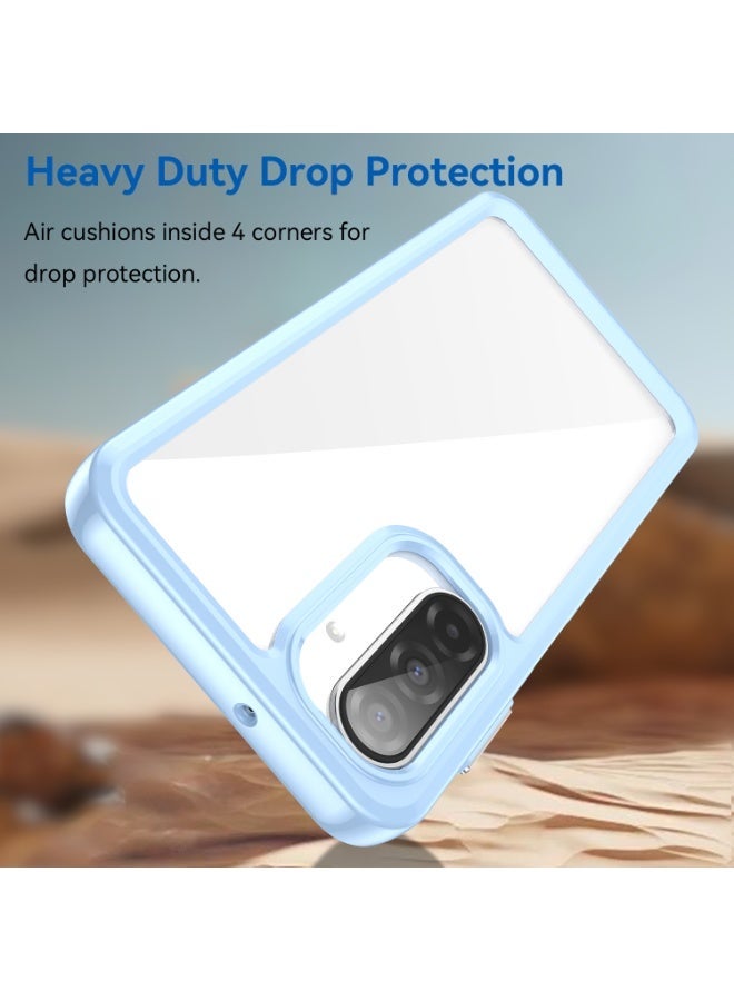 URBBKING Non Yellowing Drop Protection Thin Flexible Silicone TPU Shockproof Protective Slim Fit Phone Cover For Samsung Galaxy A17 Blue - Image 3