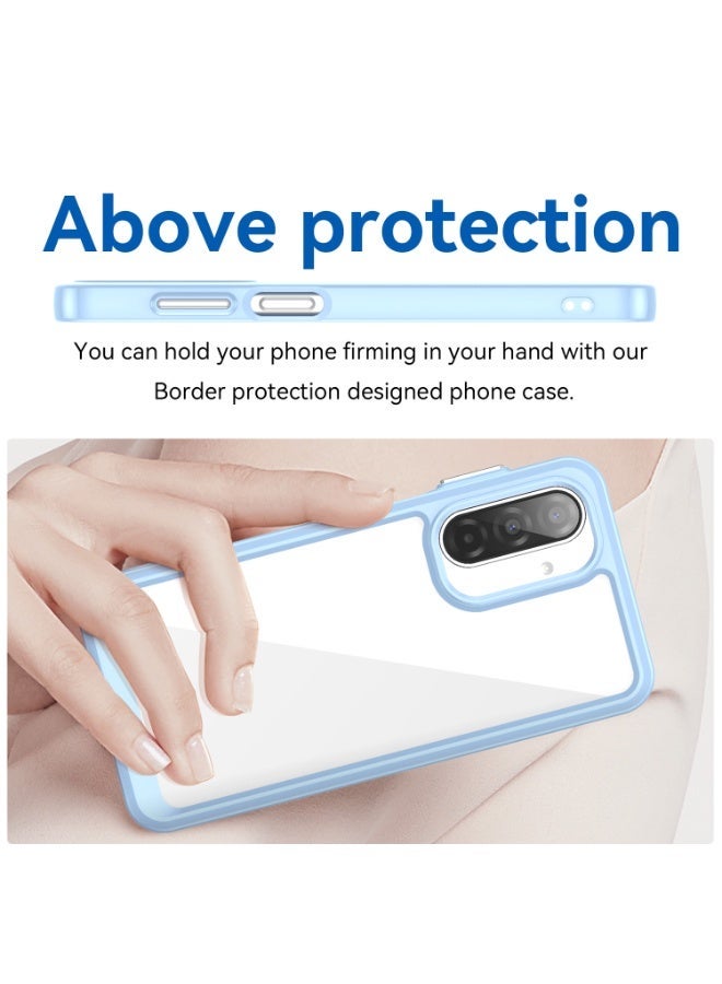 URBBKING Non Yellowing Drop Protection Thin Flexible Silicone TPU Shockproof Protective Slim Fit Phone Cover For Samsung Galaxy A17 Blue - Image 4
