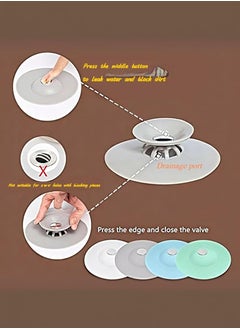KIIUMI 5-Pack Silicone Shower Drain Stopper  ,Easy-to-Install Hair Trap ,Catcher for Bathroom Bathtub and Kitchen Drains ,Clean and Protect Your Drains with Bathtub Drain Strainers  - Image 4