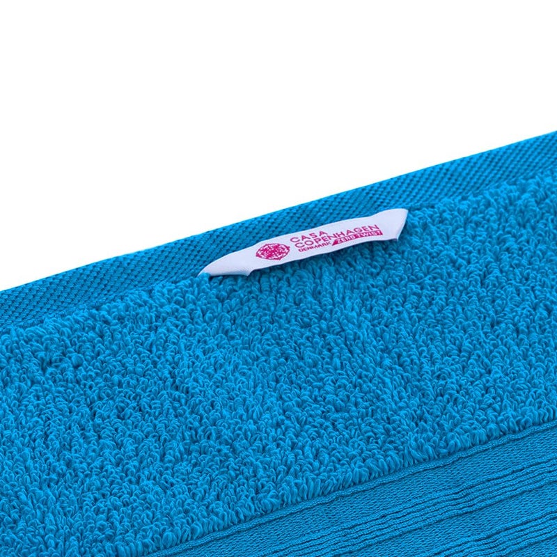 CASA COPENHAGEN Casa Copenhagen Egyptian Cotton Zero Twist 2 Pcs Hand Towel 40 X 60 cm Colour Teal Blue  - Image 2
