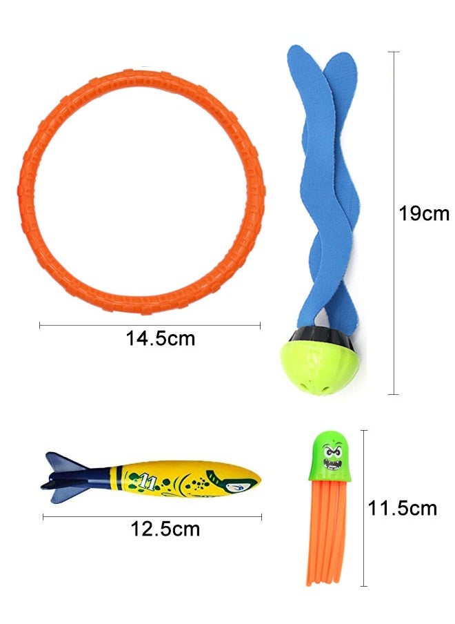 وهاواي 23 Pcs Diving Pool Toys Diving Rings, Pirate Treasures, Sea Grass, Octopus Diving Toys, Fish Toys Underwater Diving Training Gifts for Kids Pool & Summer Party Outdoor Activities  - Image 2