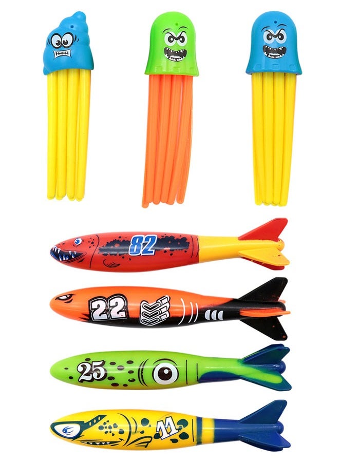 وهاواي 23 Pcs Diving Pool Toys Diving Rings, Pirate Treasures, Sea Grass, Octopus Diving Toys, Fish Toys Underwater Diving Training Gifts for Kids Pool & Summer Party Outdoor Activities  - Image 4