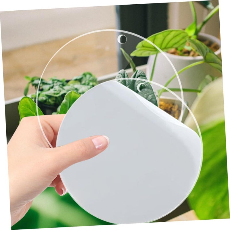 8pcs Clear Acrylic Round Discs Blank Panels With Holes For Crafts Photo Frame Replacement - Image 4