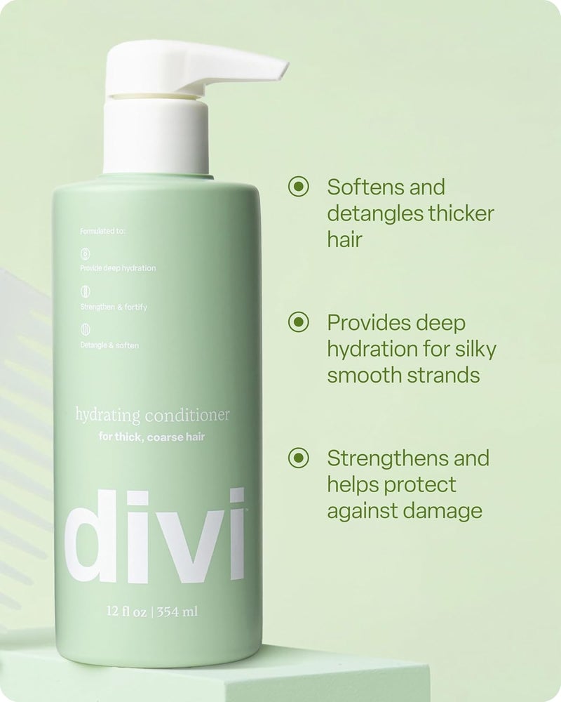 DiVi Hydrating Conditioner for Women and Men  Softens Detangles and Strengthens Hair  Nourishing Formula for All Hair Types Including Dry Frizzy and ColorTreated Hair  12 Fl Oz - Image 3