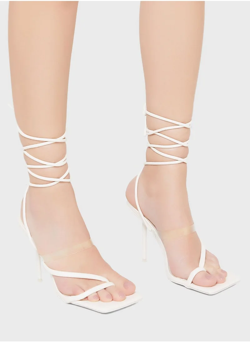 PUBLIC DESIRE Multi Strap High Heel Sandals