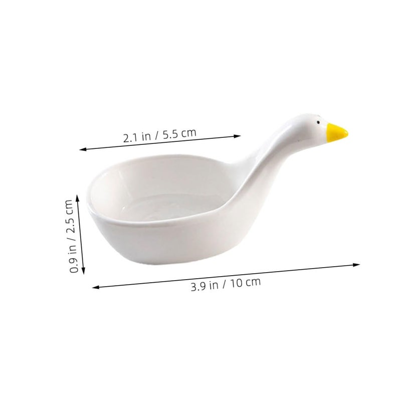 2pcs Porcelain Swan Sauce Bowls Small Dipping Dishes For Sushi Soy Condiments - Image 3