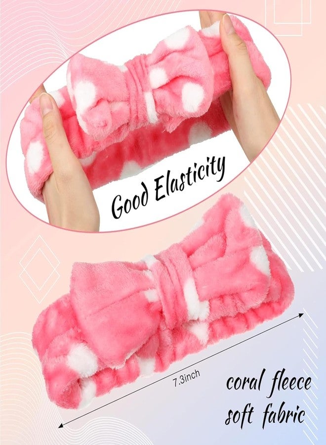 HOUSE HATCH Velvet Elastic Spa Headband, Cute Bow Makeup Cleansing Band for Women, Multicolor, Pack of 2 - Image 5
