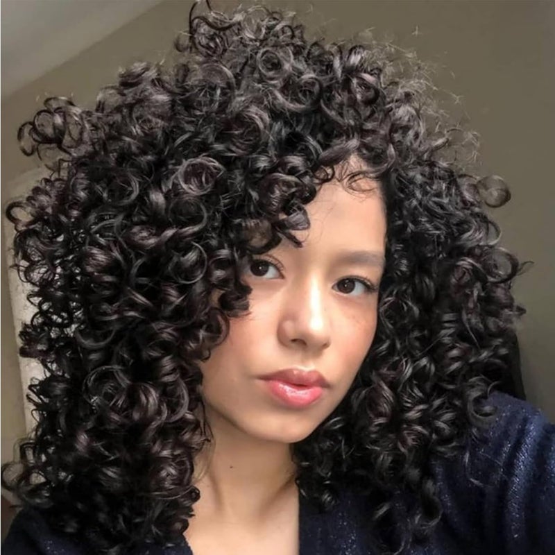 7 Packs GoGo Curl Crochet Hair 10 Inch Short Dark Brown Curly Crochet Hair for Women Deep Wave Beach Curl Crochet Braids Synthetic Braiding Hair Extensions10 Inch 4