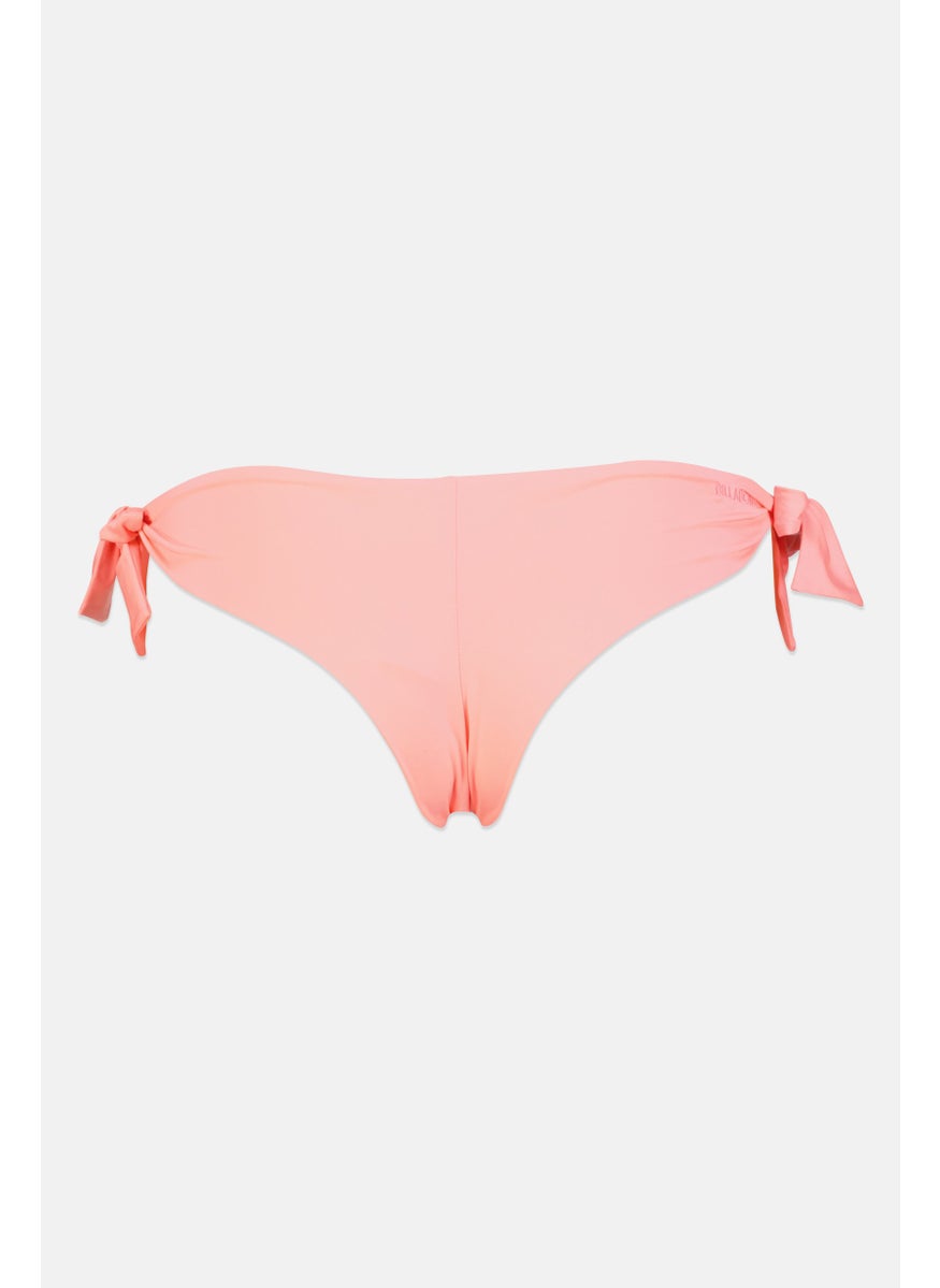 Billabong - Women Embroidered Logo Bikini Bottom, Pink - Image 1