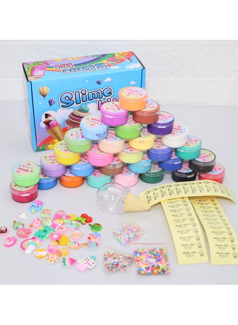 نقوة مجموعة سلايم الزبدة 30 عبوة معطرة ناعمة وغير لزجة هدايا عيد ميلاد للفتيات والفتيان - Image 4