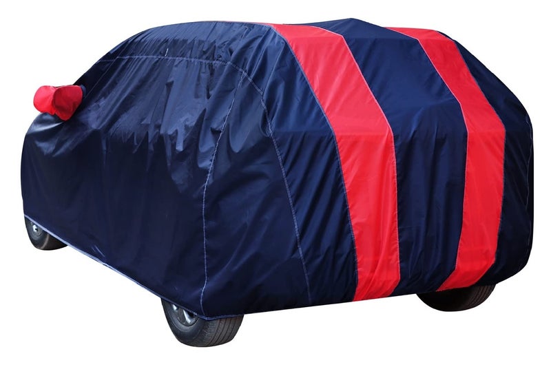 Auto Hub Car Cover Compatible with Maruti S-Presso with Mirror Pocket,Triple Stitched, Weather Proof, S-Presso Car Cover- Navy-Red - Image 5
