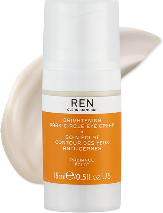 REN Clean Skincare Brightening Dark Circle Eye Cream Hydrates Proven to Reduce Dark Spots in 7 Days Revives Firms Tired Under Eyes by Evening Skin Tone Vegan Cruelty Free Step 3 Treat - Image 1