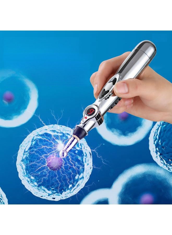 WAOKN Electronic Acupuncture Pen, Electric Meridians Laser Acupuncture Machine Magnet Therapy Instrument Meridian Energy Pen Massager Relief Pain Tools,Electric Acupoint Massage Tool with Acupoint Map  - Image 5